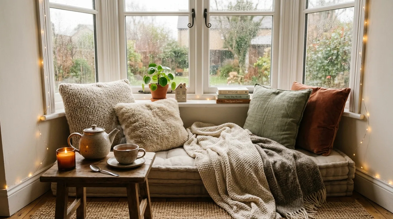 Use rugs to make floors feel quieter and softer inspiration for a hygge home interior.